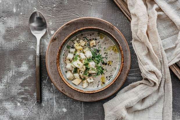 Грибной крем-суп с трюфельным маслом