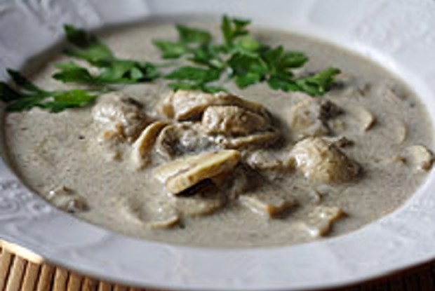 Грибной суп с вином