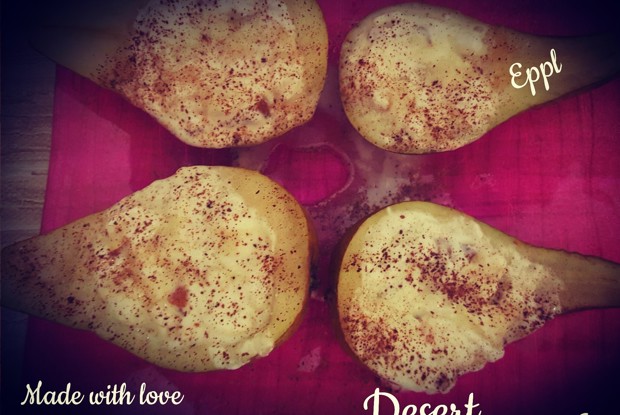 Груша, запеченная с рикоттой