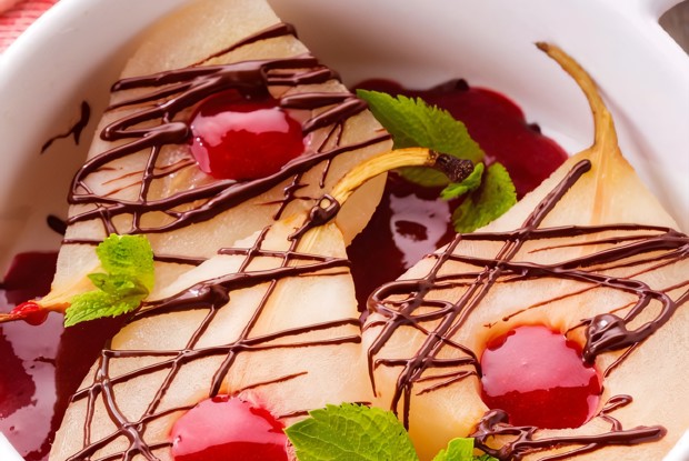 Груши с шоколадом