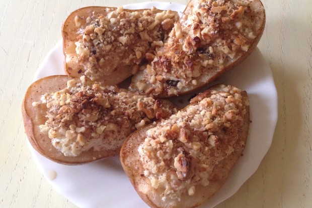 Груши запеченые с творогом