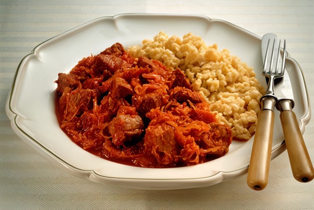 Гуляш из говяжьего сердца или вымени