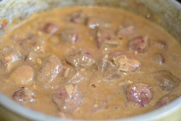 Гуляш из печени