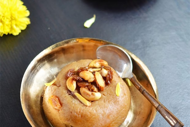 Халава из манки с орехами и изюмом