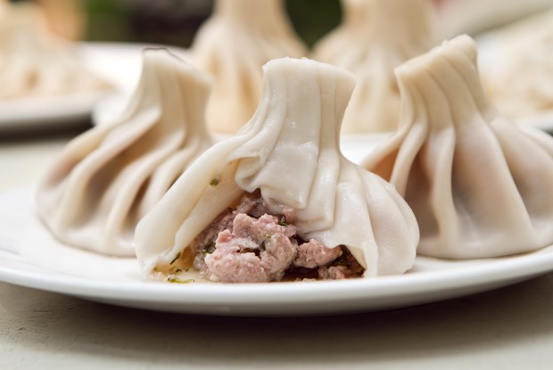 Хинкали с говядиной и салом