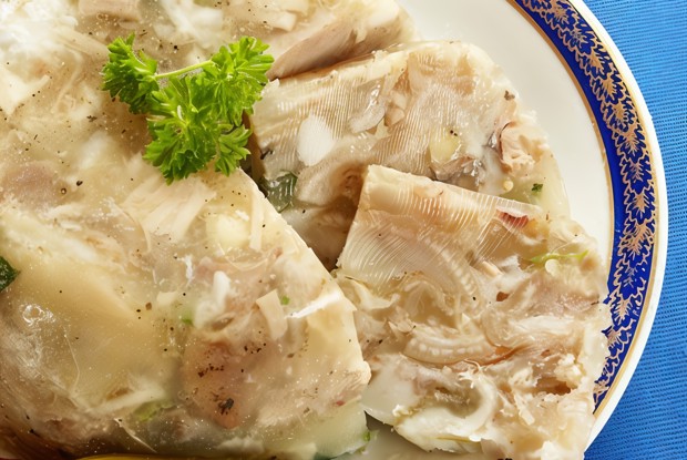 Холодец из телятины и куриных потрошков