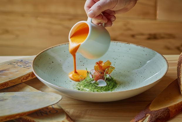 Холодный суп из печеных перцев