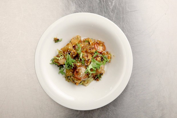 Хрустящие баклажаны в сладком соусе XO