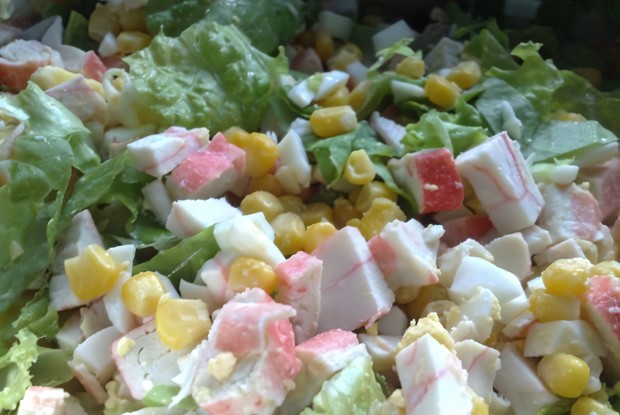 Хрустящий крабовый салат