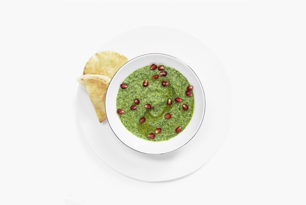 Хумус со шпинатом