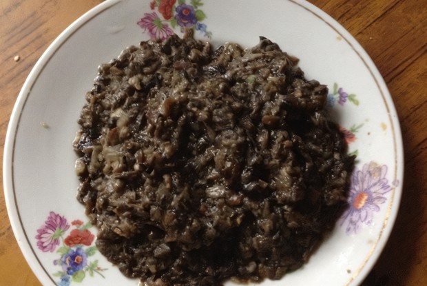 Икра из свежих лесных грибов