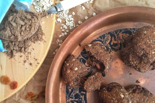 Имбирное печенье из льняной муки с овсянкой