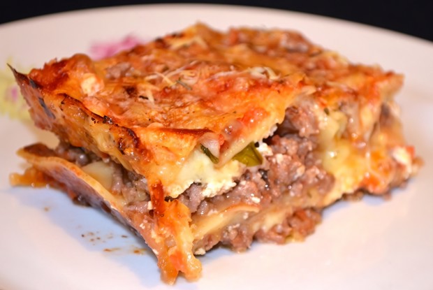 Иммигрантская лазанья болоньезе с грибами и 3 сырами