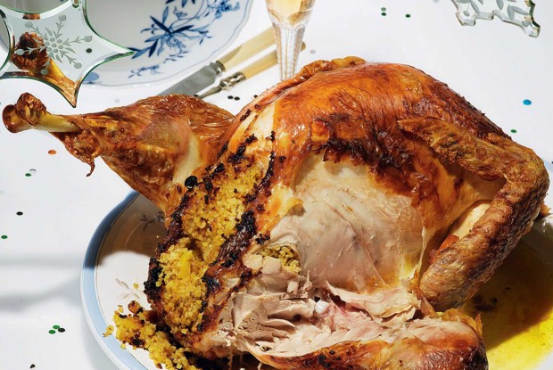 Индейка, фаршированная сладким булгуром