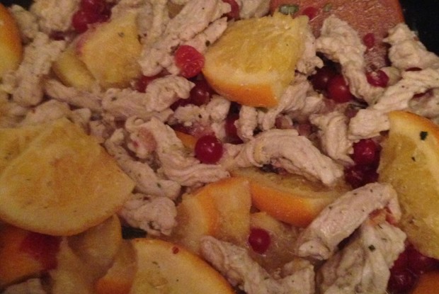 Индейка с клюквой и апельсинами