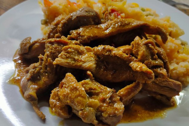 Индейка в соусе с марокканскими специями