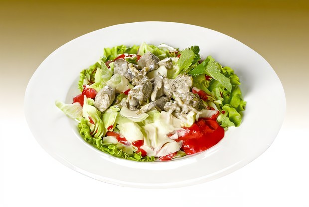 Индонезийский салат с печенью