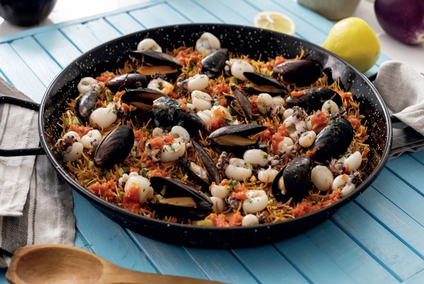 Испанская лапша «Минутка» с морепродуктами