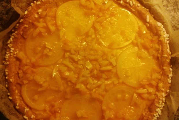 Итальянская кростата с заварным кремом и карамелизованными апельсинами от синьора Фаусто