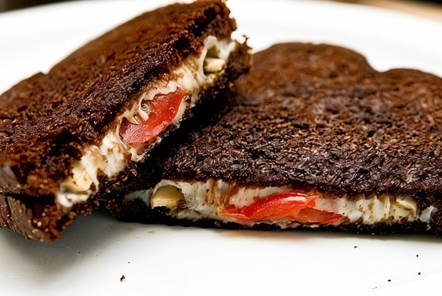 Итальянский бутерброд с сыром и грибами