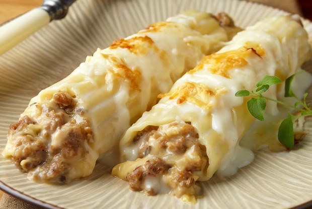 Итальянские рулетики с креветками и помидорами черри