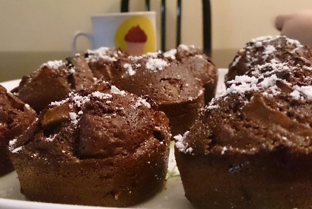 Яблочные кексы с льняной мукой