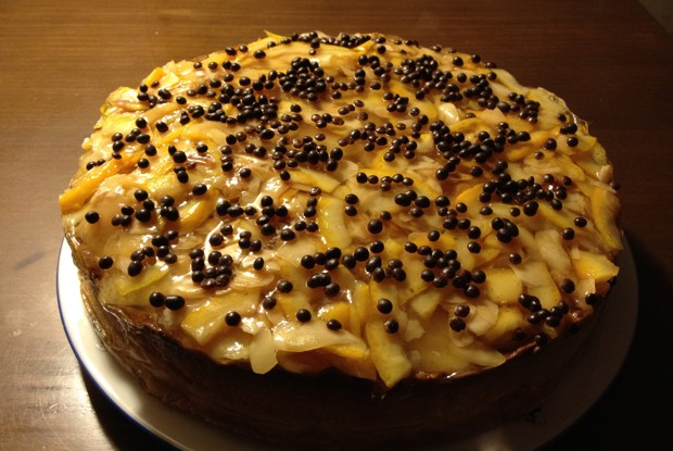 Яблочный торт с сыром маскарпоне