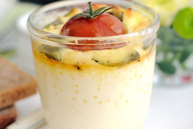 Яичница с брынзой