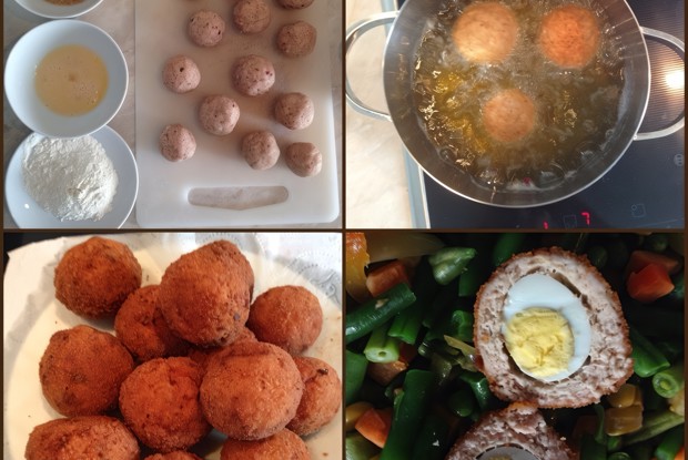 Яйца по-шотландски с фаршем