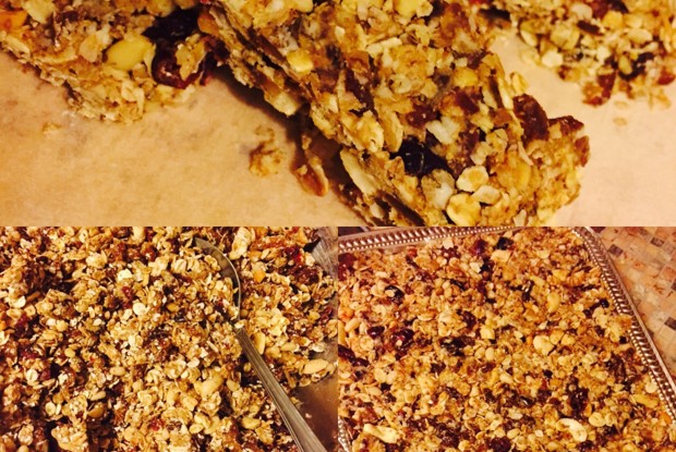 Энергетические плитки гранолы без запекания