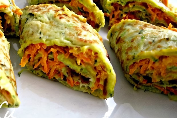 Кабачковые блинчики с начинкой