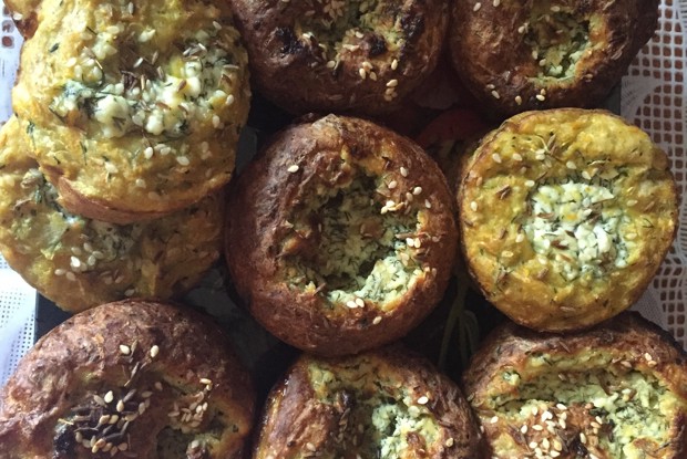 Кабачковые кексы с творожной начинкой