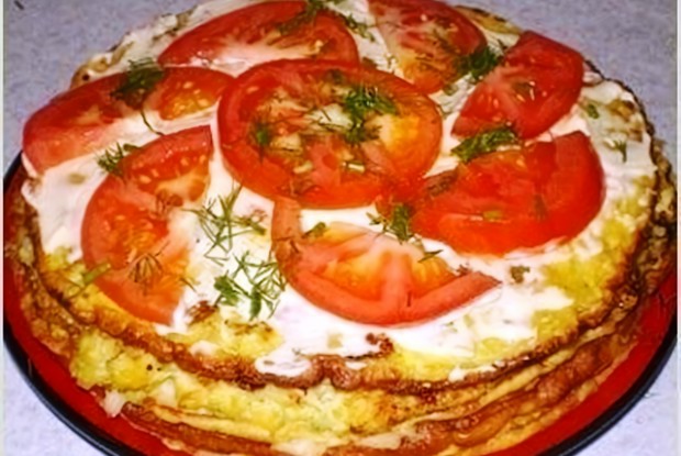 Кабачковый торт с плавленными сырками