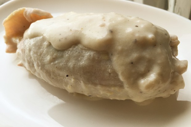 Кальмар, фаршированный морепродуктами