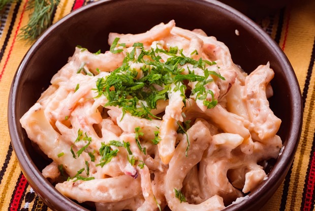 Кальмары со сметаной