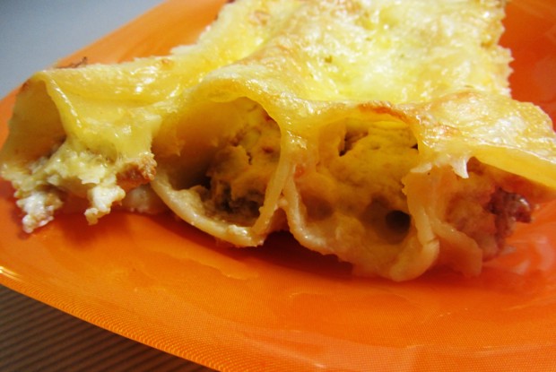 Каннелони с котлетным фаршем