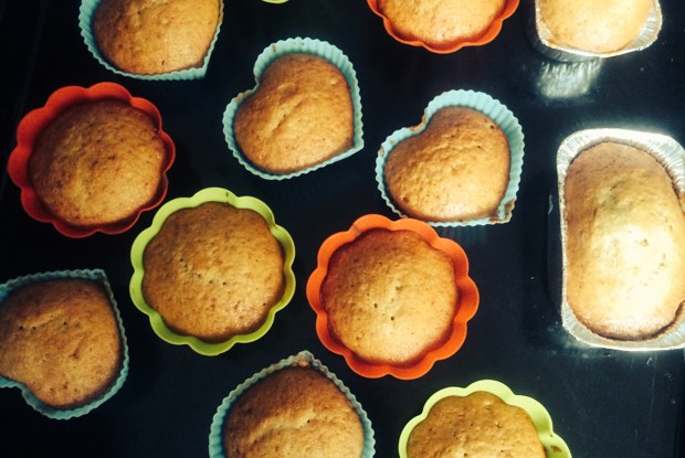 Капкейки с бананом