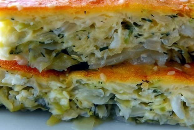 Капустный пирог с яйцами