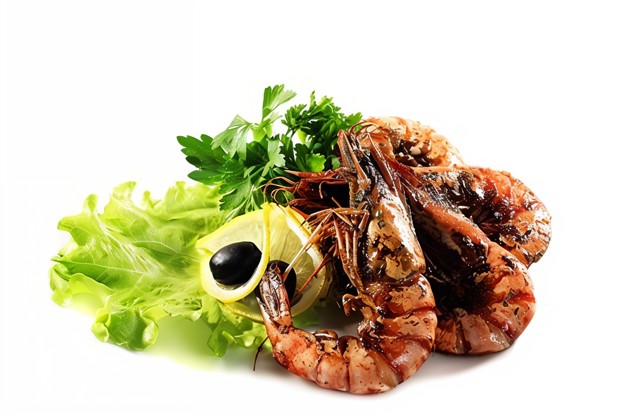 Карамелизированные креветки с имбирем, чесноком и чили