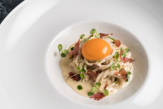 Карбонара из кальмара