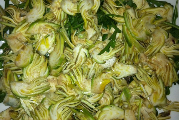 Карпаччо из свежих артишоков