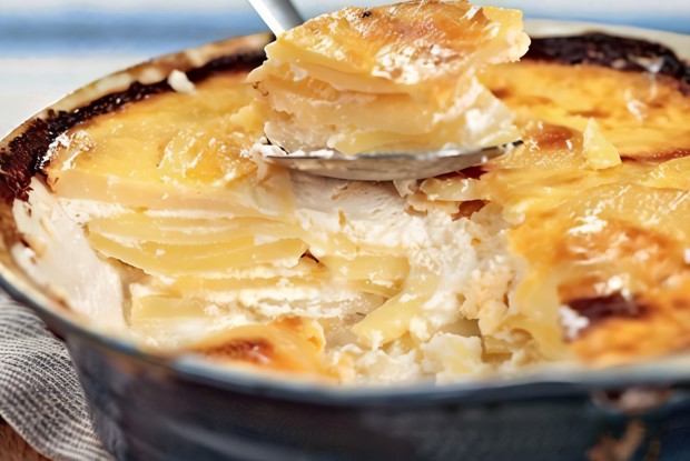 Картофель по-болгарски с творогом