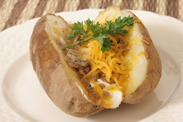 Картофель с мясным фаршем