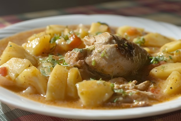 Картофель с острым соусом