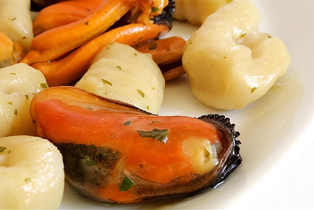 Картофель с ракушками