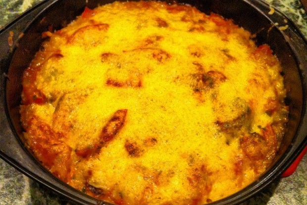 Картофельная пицца с грибами