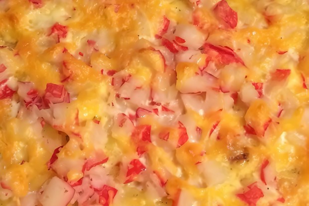 Картофельная запеканка с крабовым мясом
