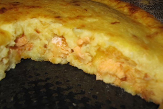 Картофельная запеканка с семгой