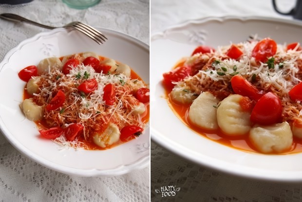 Картофельные ньокки с острым томатным соусом