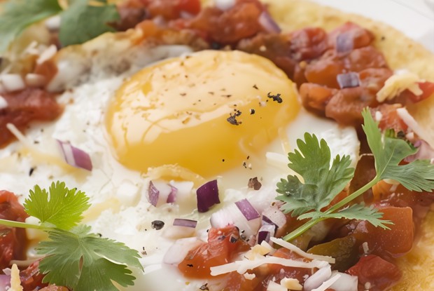 Картофельный хаш с ветчиной и яйцами